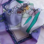 Vasalóval fixált selyemfestékkel festett kendő